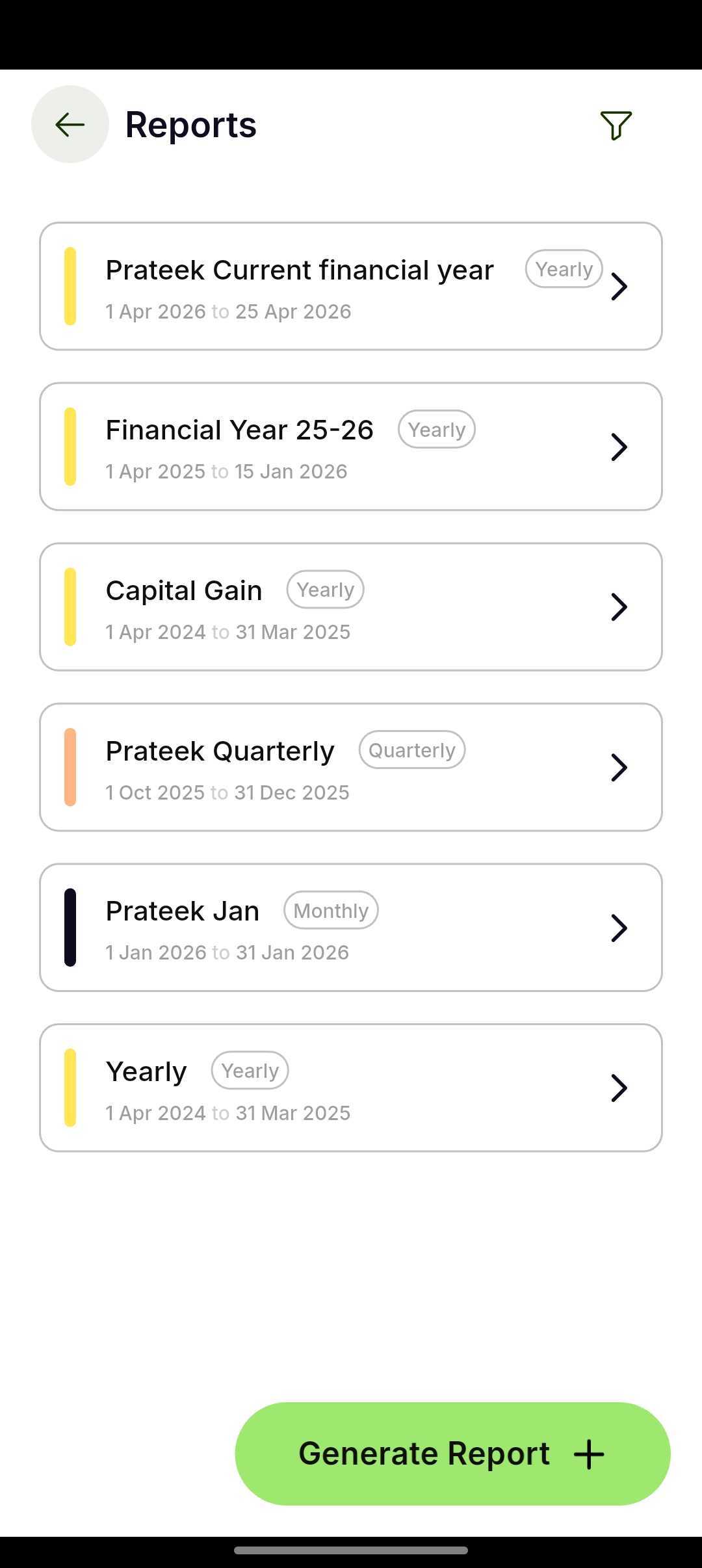 Portfolio report PDF preview with account summary and transactions in the Investnama distributor app